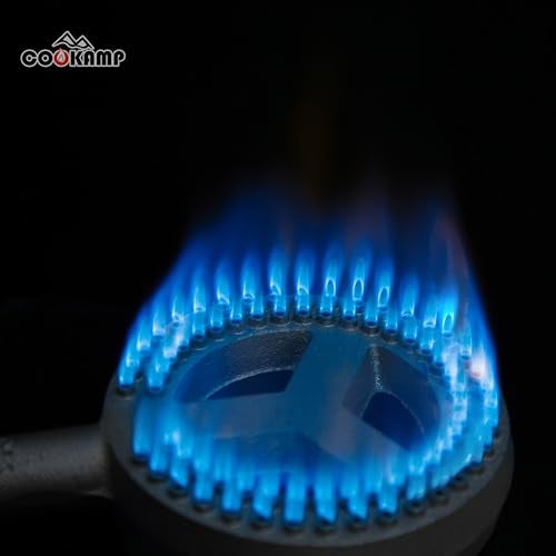 COOKAMP Cast Iron Propane Burner Head 60000 BTU with Brass Fitting Orifice (SH12RH - DIY Burner & Regulator) - Image 5