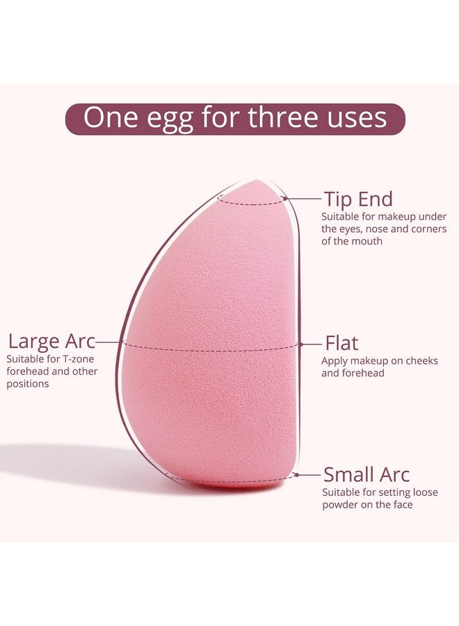 BEAKEY Flat Duo Makeup Sponge of 6, Super Soft 0 Latex Blending Sponge for Flawless Application - Liquid, Cream, Powder, Patented Design,Pink - Image 3