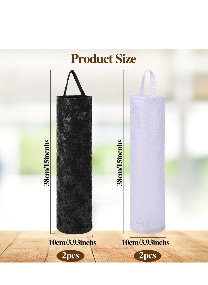 Generic - Plastic Bag Holder, 4 Pack Grocery Bag Holder, for Kitchen Hanging Mesh Storage Organizer Plastic Bags Mesh Hanging Storage Dispenser Trash Bag Holder Shopping Bag Holder - Image 1