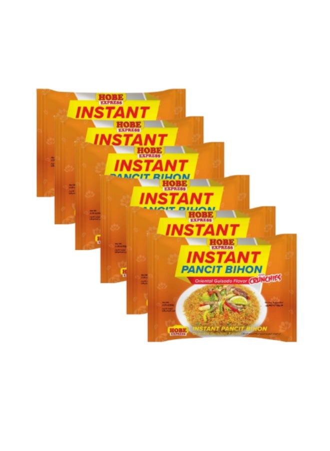 Instant Pancit Bihon Oriental Guisado Flavor Pack of 6 x 65g