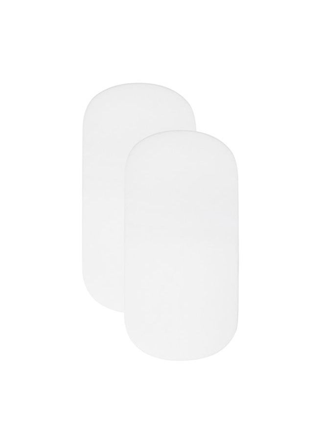 Shnuggle - Pack Of 2 Light, Breathable And 100% Soft Jersey Cotton Fitted Sheets For Air Cot Mattress, White - 120x60 Cm - Image 1