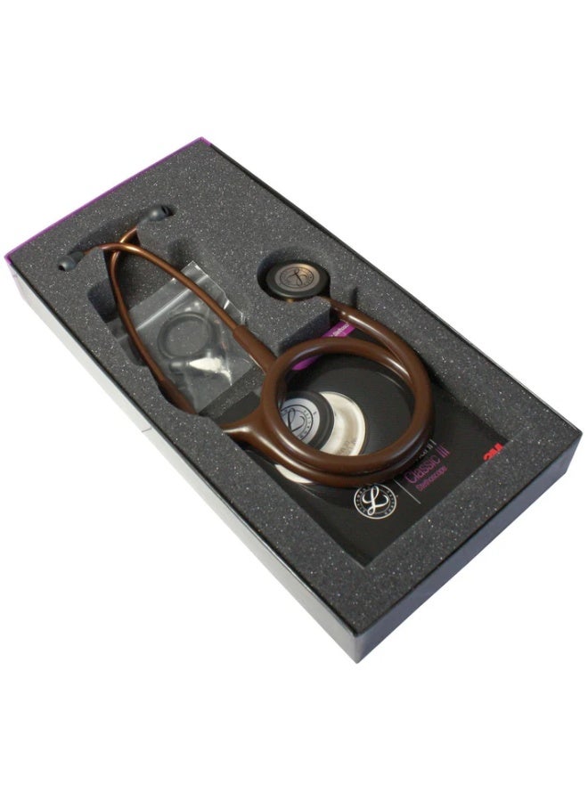 ليتمان سماعة طبيب ليتمان كلاسيك III (Littmann Classic III) - لون بني شوكولاتة مع رأس نحاسي - موديل 5809. - Image 1