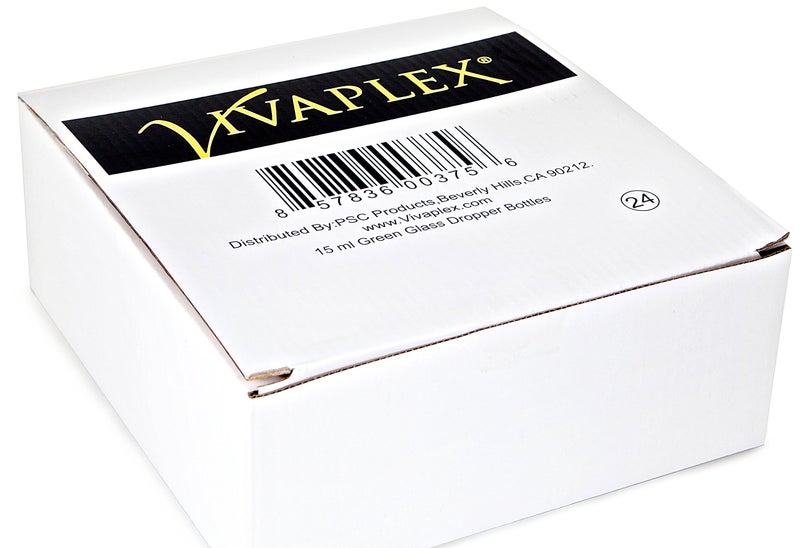 Vivaplex, 24, Green, 15 Ml (1/2 Oz) Glass Bottles, With Glass Eye Droppers - Image 2