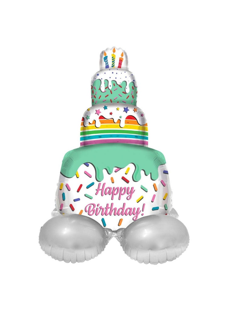 Folat Standing Cake Balloon Foil Birthday 72 cm