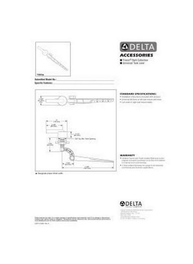 دلتا صنبور دلتا 75960-CZ Trinsic Universal Trip Handle، لون برونزي شامبانيا