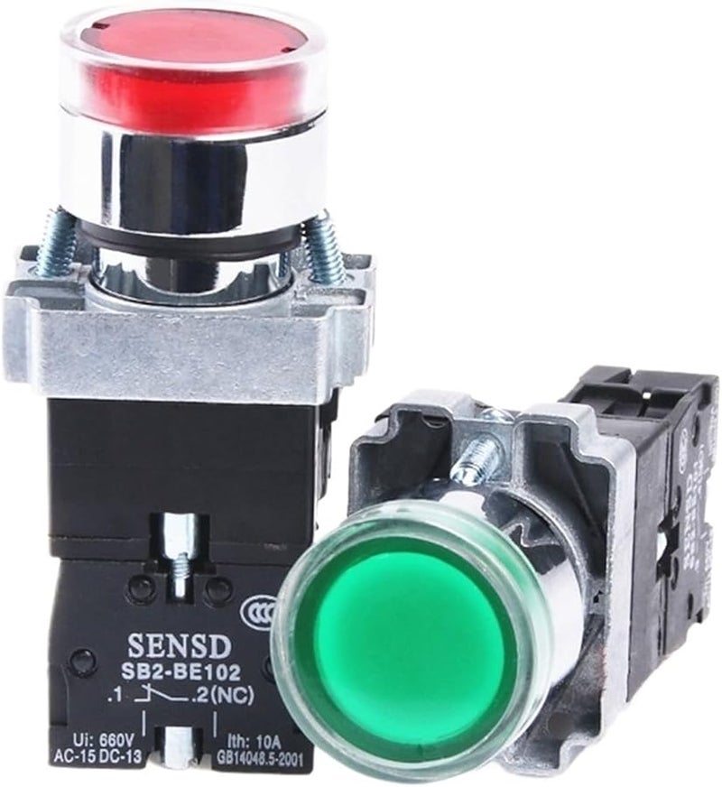 XB2 BW3361C 22mm Round Indicator Light LED 1 NO 24V AC220V AC380V Blue 1no - Image 2