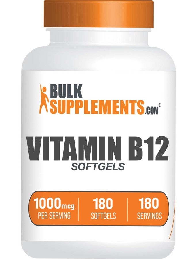 بالك سابلمنتس BulkSupplements.com كبسولات جيلاتينية من فيتامين ب12 بتركيز 1000 ميكروغرام - على شكل سيانوكوبالامين، مكمل فيتامين ب12 - فيتامين ب الأساسي، خالٍ من الغلوتين، كبسولة جيلاتينية واحدة لكل حصة، 180 كبسولة (عبوة واحدة) - Image 1