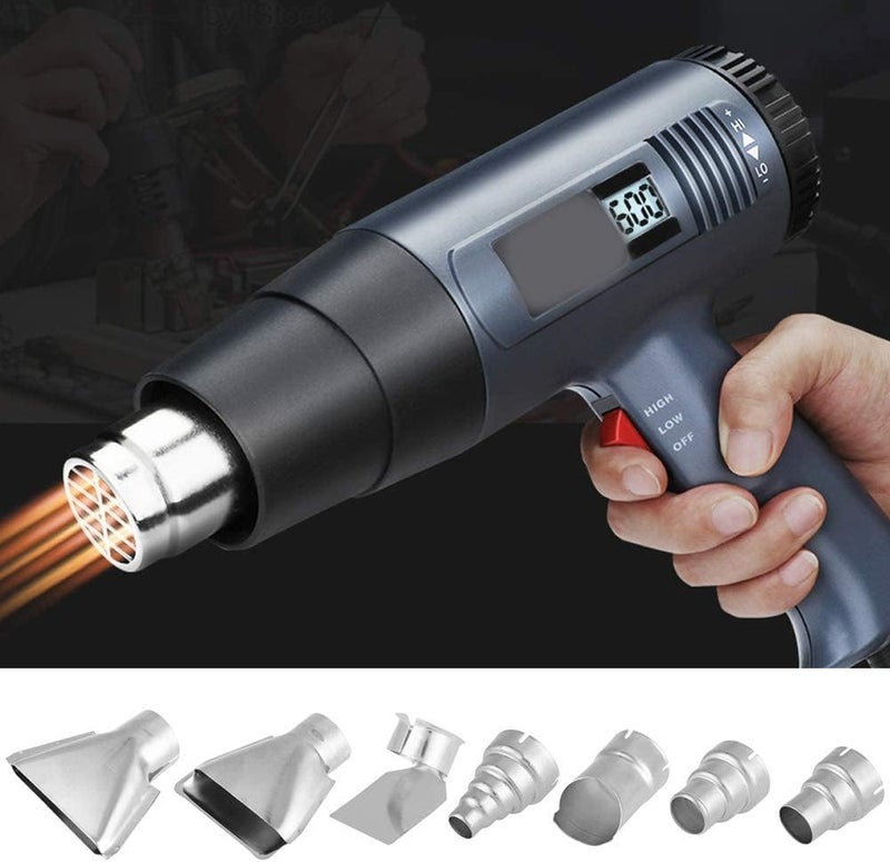 Wal front 7Pcs 35mm Stainless Steel Heat Gun Nozzles Kits for Hot Air Gun Soldering Station Nozzle Tool Heat Gun Nozzle Attachments - Image 3