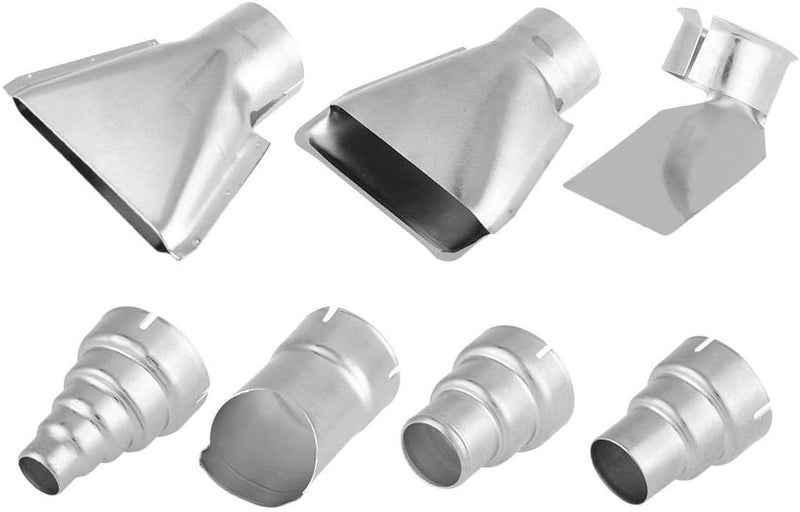 Wal front 7Pcs 35mm Stainless Steel Heat Gun Nozzles Kits for Hot Air Gun Soldering Station Nozzle Tool Heat Gun Nozzle Attachments - Image 1