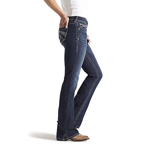 Ariat Women's R.E.A.L. Mid Rise Bootcut Jean, Ocean, 33 Regular - Image 3