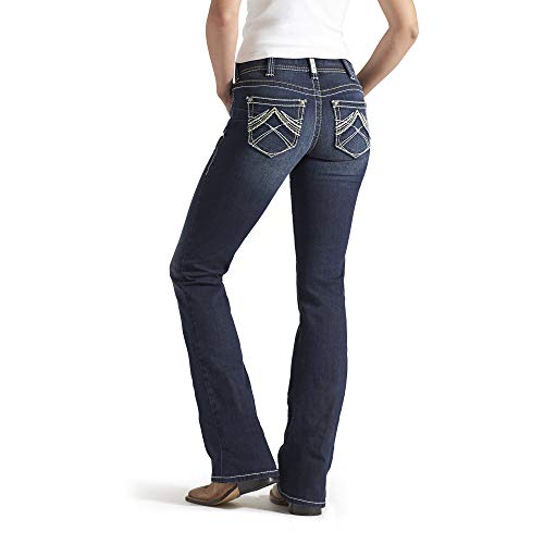 Ariat Women's R.E.A.L. Mid Rise Bootcut Jean, Ocean, 33 Regular - Image 4