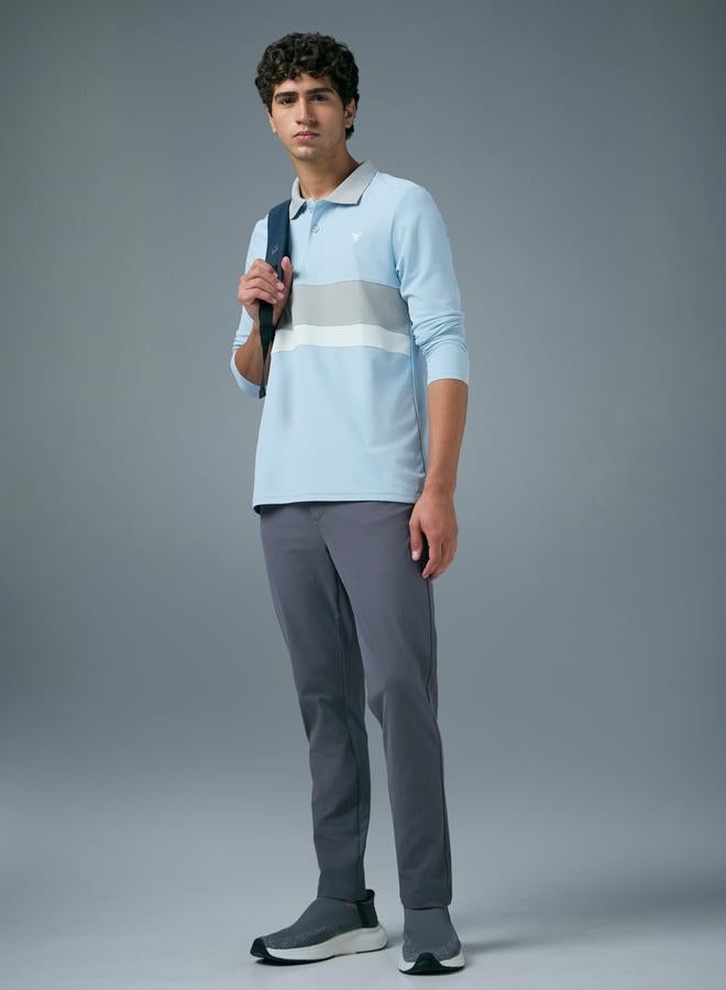Technosport Men Slim Fit Contrast Panel Polo - Image 4