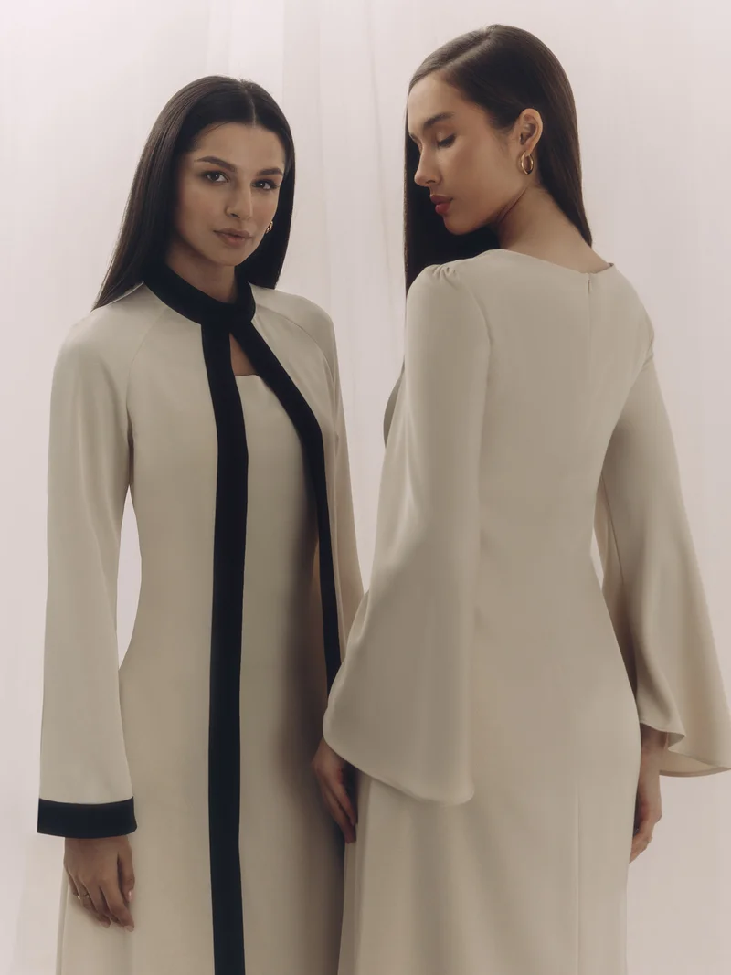 Lichi  Maxi dress with a loose cape for Women | Best Price UAE