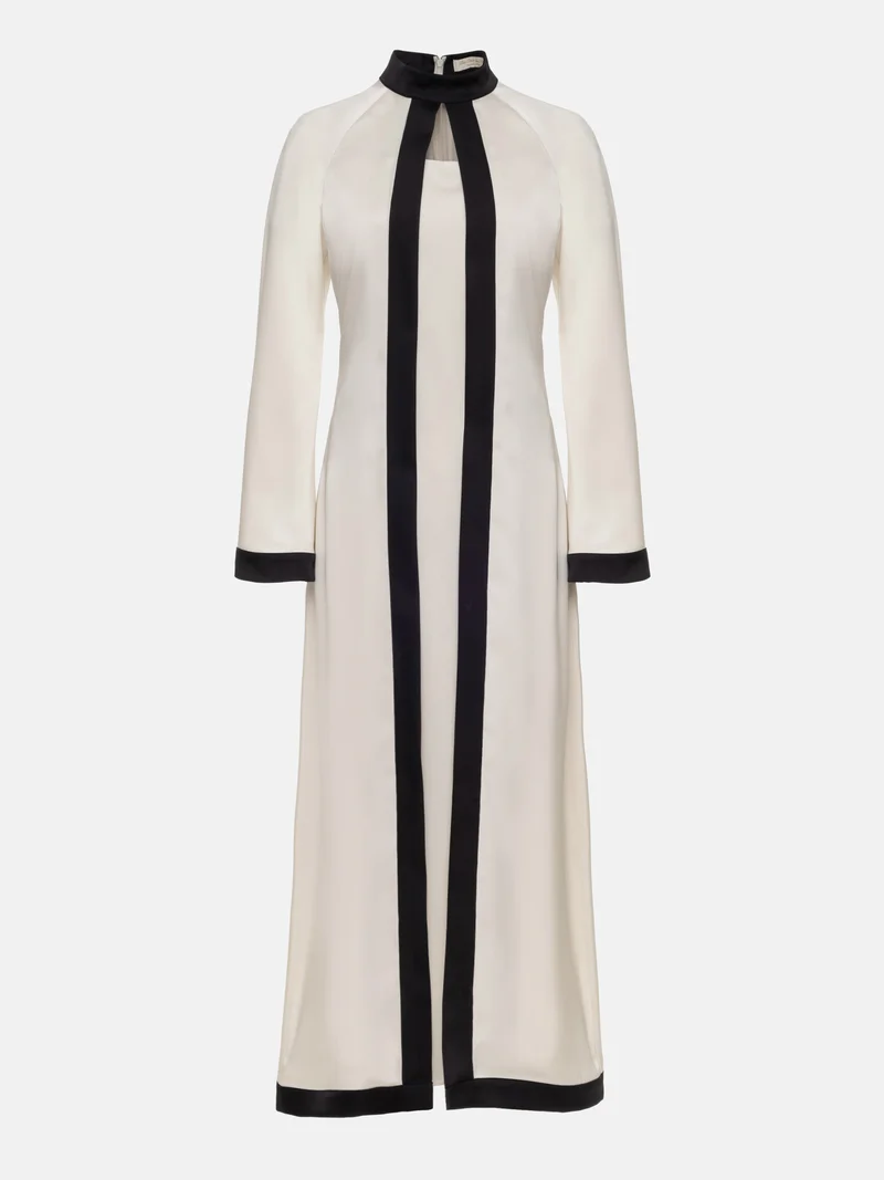 Lichi Maxi dress with a loose cape