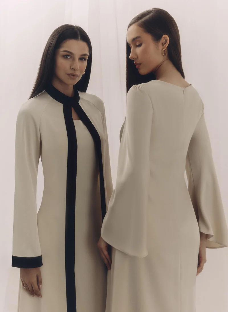 Lichi  Maxi dress with a loose cape for Women | Best Price UAE