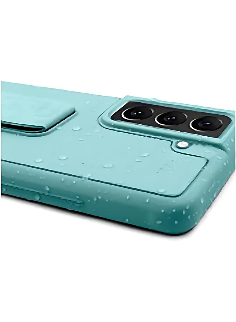 glassology حافظة سامسونج جالاكسي A33 مع حامل مغناطيسي مع حزام يد عمودي وأفقي، حامل سيارة متعدد، حاملة، حزام إصبع مع واقي شاشة (أخضر) - Image 4