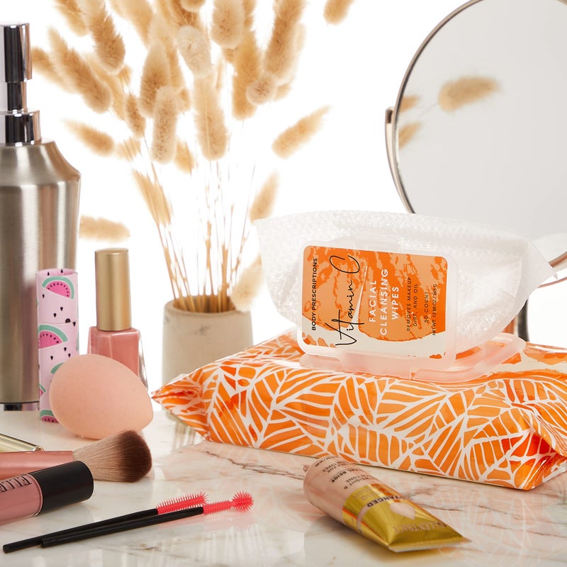 Body Prescriptions Body Prescription Makeup Cleansing Wipes - Gentle and Effective Face Wipes, 1 Count (Pack of 1), Vitamin C - Image 3