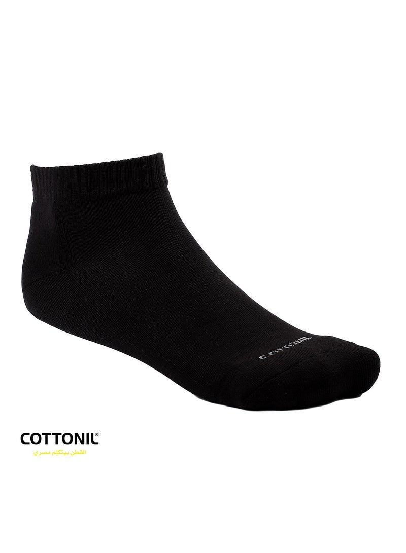 Cottonil Pack of 6 Cotton Socket Socks for Men - Black Code 45 - Image 2