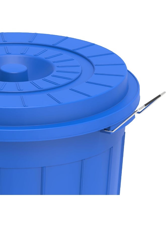 Cosmoplast برميل دائري متعدد الاستخدامات من بلاستيك كوزموبلاست IFHHDR190BL مع غطاء، سعة 35 لتر - أزرق - Image 5