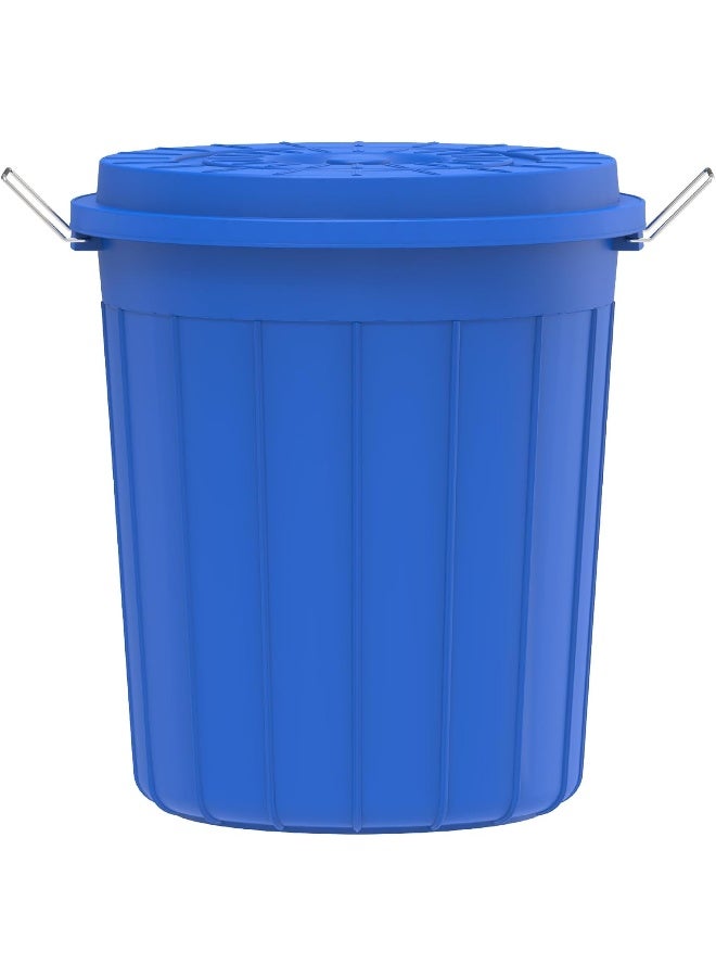 Cosmoplast برميل دائري متعدد الاستخدامات من بلاستيك كوزموبلاست IFHHDR190BL مع غطاء، سعة 35 لتر - أزرق - Image 3