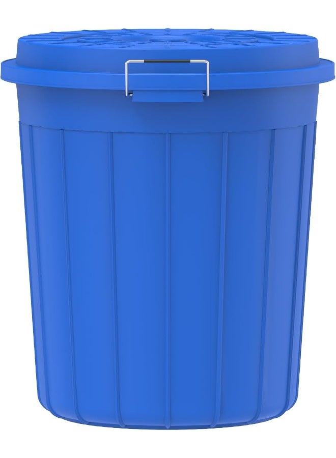 Cosmoplast برميل دائري متعدد الاستخدامات من بلاستيك كوزموبلاست IFHHDR190BL مع غطاء، سعة 35 لتر - أزرق - Image 2