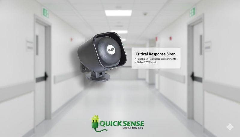 Quick Sense QS-H2 Hooter Alarm | 220V AC Electronic Siren | Loud 110dB Industrial Security Alert | Set of 2 - Image 3