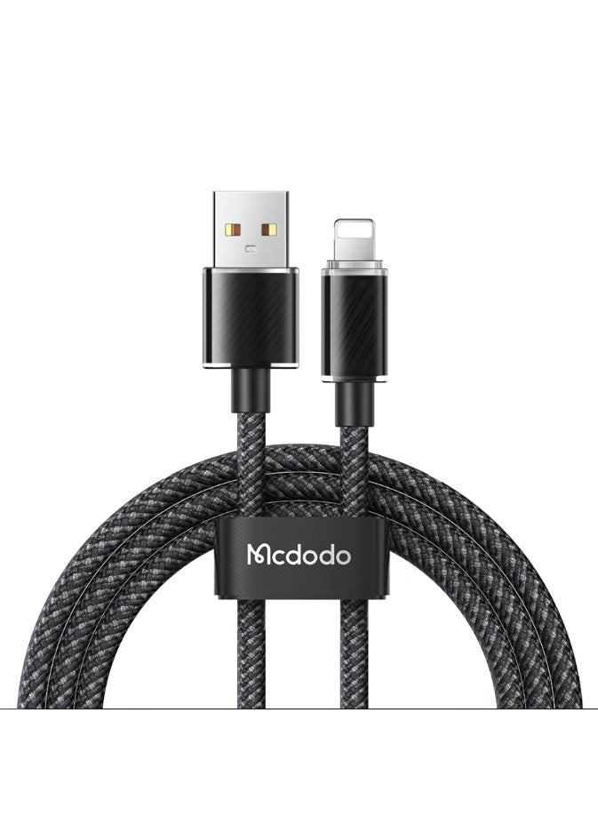 Mcdodo CABLE CA-3640 DICHROMATIC SERIES LIGHTNING DATA  1.2M – BLACK - Image 1
