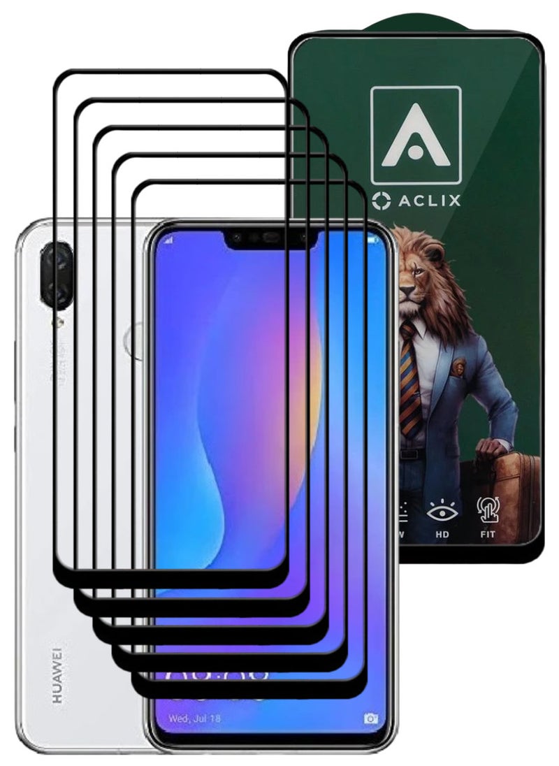 ACLIX 5 Pieces Antistatic ESD Dustproof Premium Quality High Definition Tempered Glass Screen Protector Designed For Huawei nova 3i - Image 1