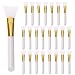 Mini Skater 24Pcs Soft Silicone Face Mask Brushes for Facial Mud Clay Charcoal Mixed Masks Hairless Moisturizers Body Lotion Butter Applicator Skincare Beauty Tools White - Image 2
