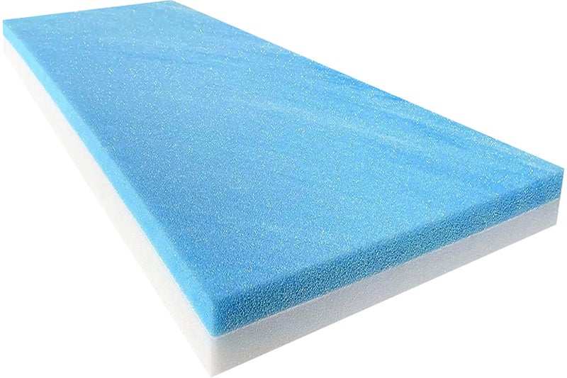 FoamTouch 2"x24"x72" Gel Memory Foam Bench Cushion Replacement Medium Firm (Seat Replacement, Upholstery Sheet, Upholstery Foam, Mattress, Sofa Cushion, Foam Rubber Padding, Couch) - Image 1
