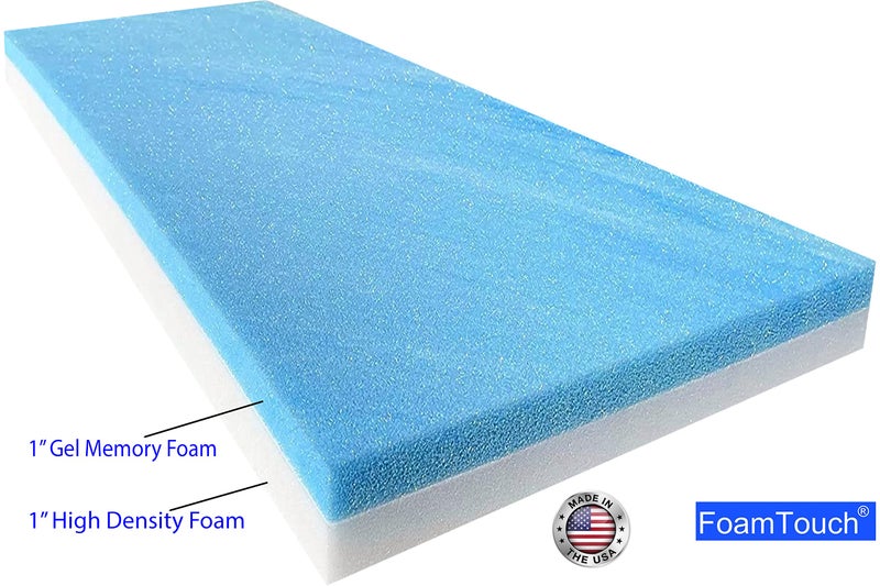 FoamTouch 2"x24"x72" Gel Memory Foam Bench Cushion Replacement Medium Firm (Seat Replacement, Upholstery Sheet, Upholstery Foam, Mattress, Sofa Cushion, Foam Rubber Padding, Couch) - Image 2