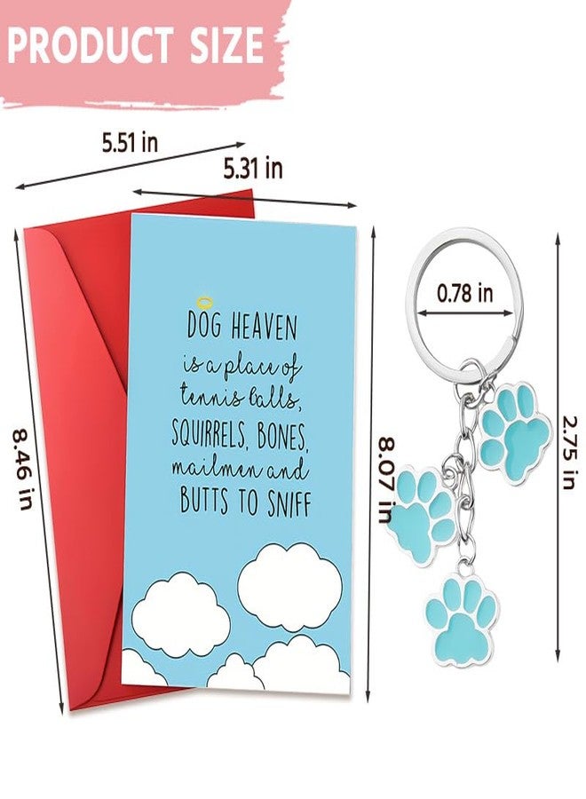 Sisadodo Dog Memorial Gifts for Loss of Dogs Sympathy Gift Card Dog Paw Keychain Pet Passing Away Gifts for Pets Lover Bereavement Condolence Card for Loss of Dogs Memorial Keychain - Image 2