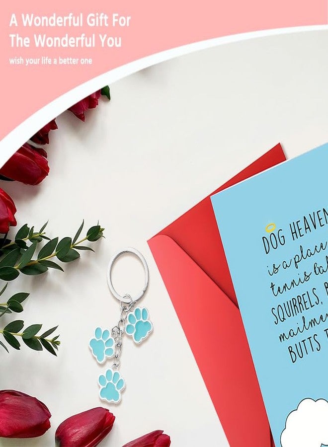 Sisadodo Dog Memorial Gifts for Loss of Dogs Sympathy Gift Card Dog Paw Keychain Pet Passing Away Gifts for Pets Lover Bereavement Condolence Card for Loss of Dogs Memorial Keychain - Image 3