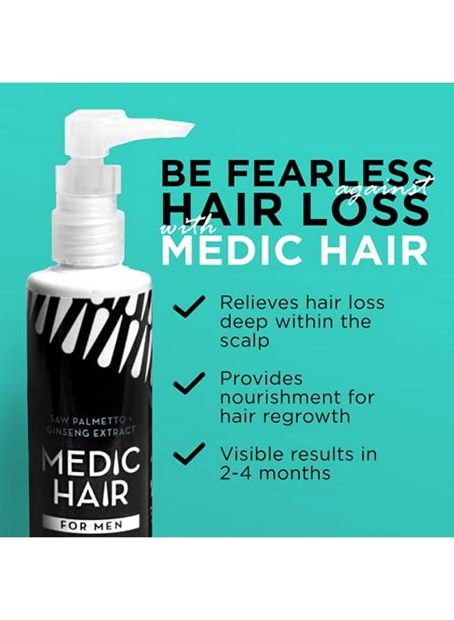 MEDIC HAIR For Men 90Ml 3.04 Fl Oz Contains Saw Palmetto And Ginseng Extract Dht Blocking Natural Healthy Hair Growth - Image 4