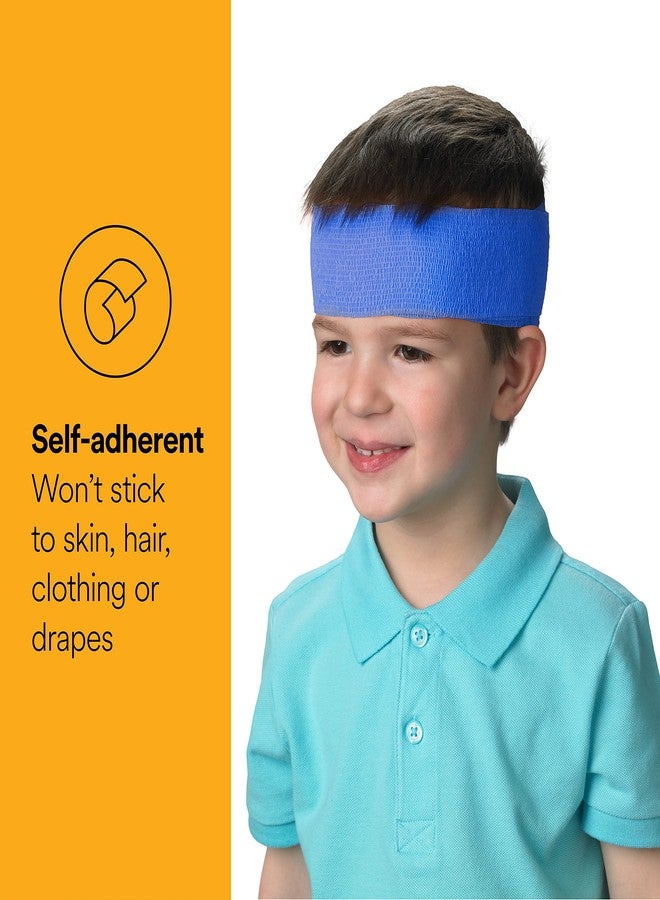 Coban 3M Medical Coban Self-Adherent Wrap 1584B, Blue, 4 Inch x 5 Yards, 18 Bags/Case - Image 4
