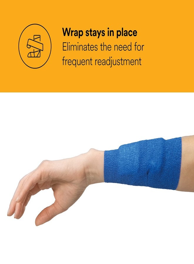 Coban 3M Medical Coban Self-Adherent Wrap 1584B, Blue, 4 Inch x 5 Yards, 18 Bags/Case - Image 3
