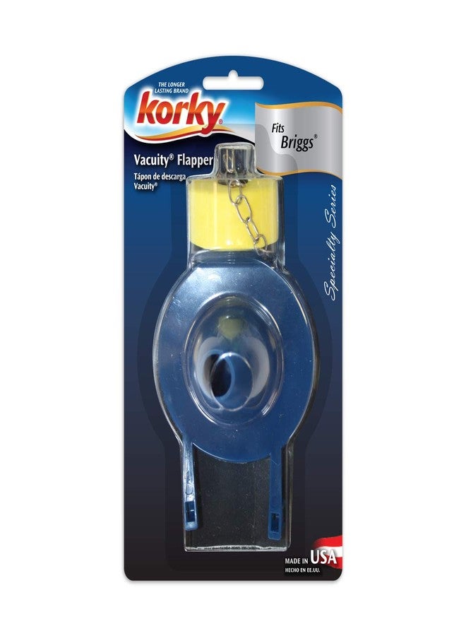 Korky 65BP Toilet Flapper for Briggs Vacuity Toilet Repairs and Replacement, Blue and Yellow - Image 4