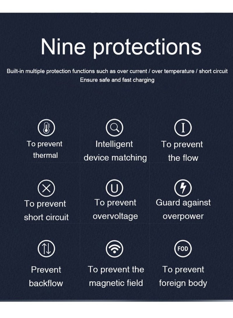 6 in 1 Wireless Charger Stand Pad for Apple Watch/AirPods Pro/iPhone 13/12/11/11pro/11pro Max/X/XS/XR Samsung S20/S10, Charging Dock Station for Other Qi Phones