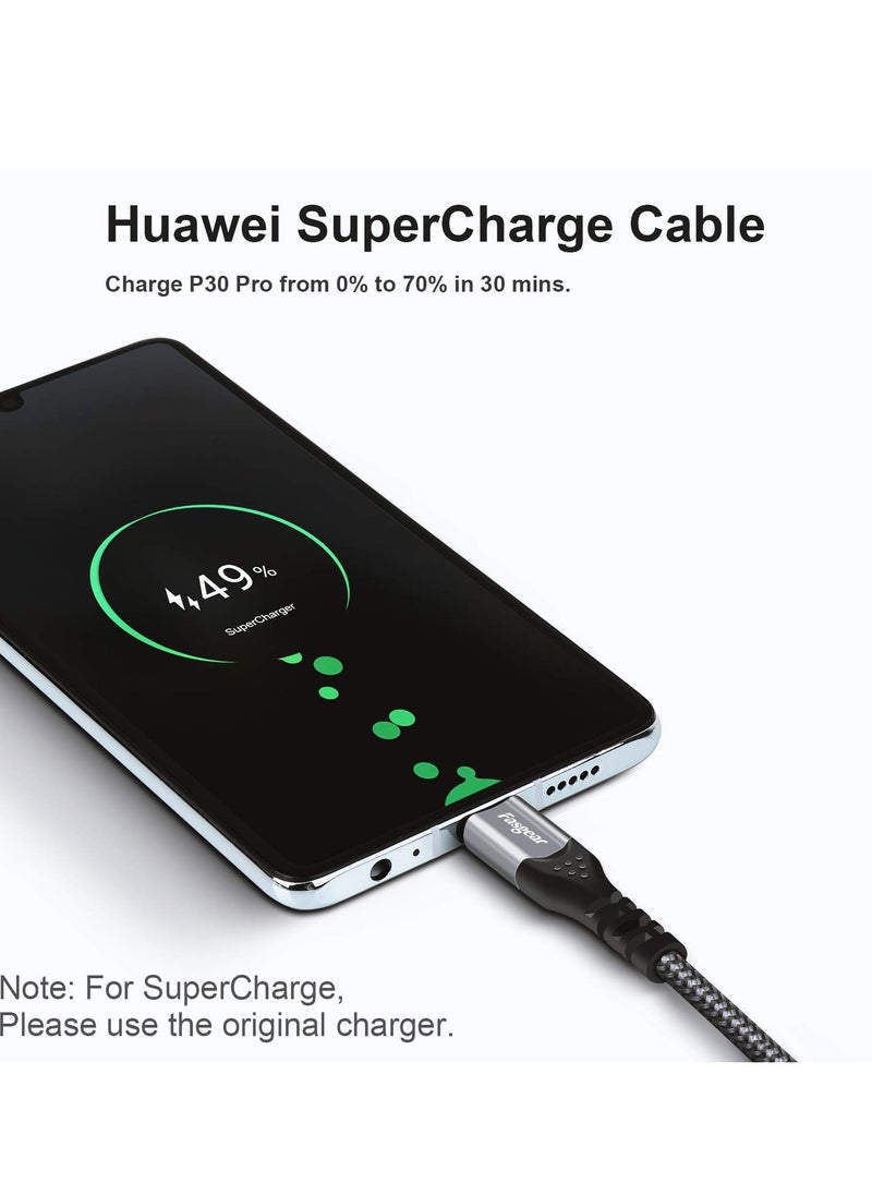 Fasgear Huawei Super Charge Type C Cable 1 Pack 6ft 88w Usb C Fast Charging Cable Black  - Image 2