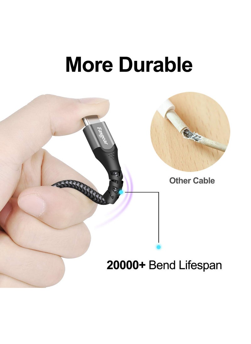 Fasgear Huawei Super Charge Type C Cable 1 Pack 6ft 88w Usb C Fast Charging Cable Black  - Image 3