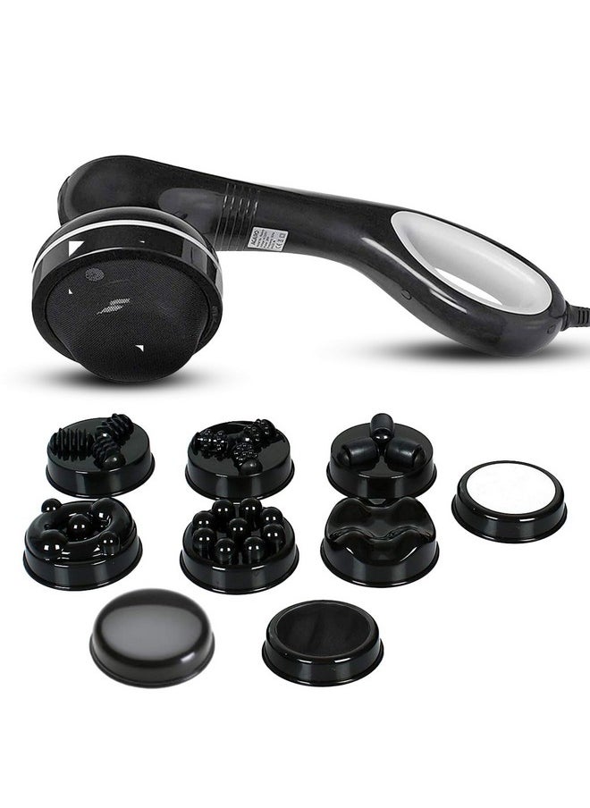 AGARO - Relaxo Electric Handheld Full Body Massager With 8 Massage Heads 5 Mode & 6 Speed Settings For Pain Relief & Relaxation (Black) Back Leg & Foot. - Image 1