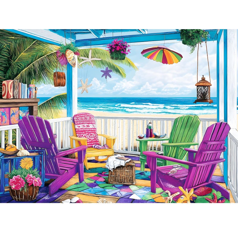 WSCXSC 300 Piece Puzzle for AdultsJigsaw Puzzles 300 Pieces Seaside Scenery Puzzle for Kids Adult Senior Beach Jigsaw Puzzle for Adults 300 Pieces Challenging Puzzles Family Activity Game Nights Gifts - Image 3