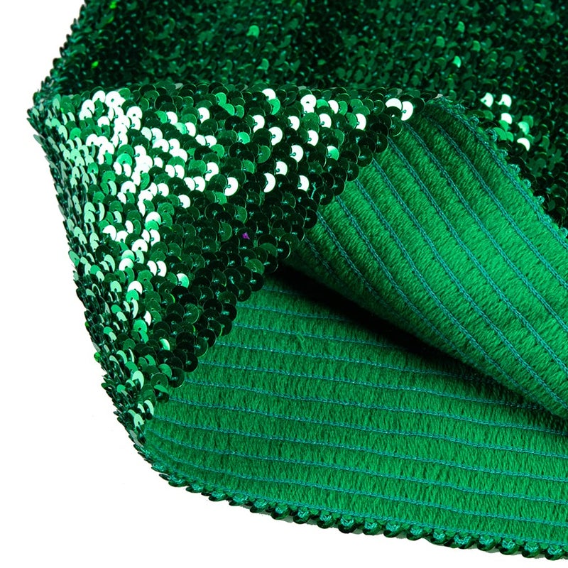 Fenyong Womens Sparkly Sequin Mermaid Crop Tops, Strapless Metallic Tube Tops for Party Clubwear(Green) - Image 4