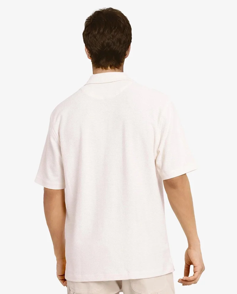 Rare Rabbit Men's Textured Knitted Cuban Shirt