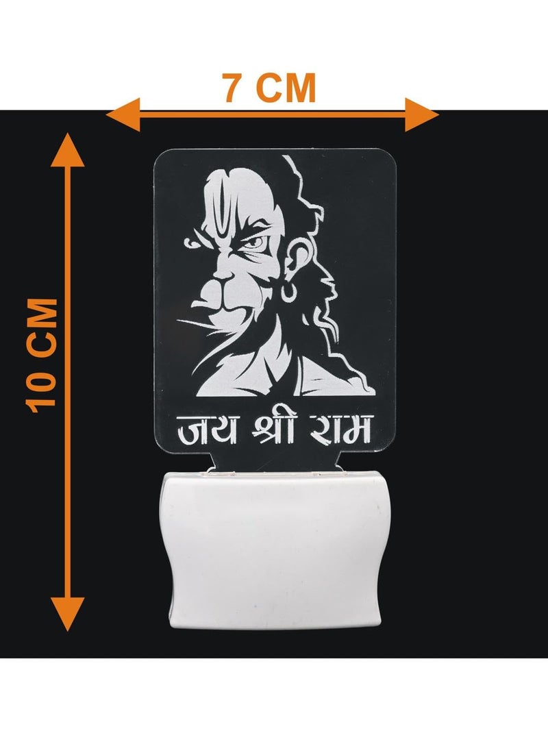 Somil 3D Illusion Trendy Jai Shri Ram LED Plug & Play Wall Lamp, Self Color Changing, Dia: 5 X 10 X 5 Cm - Image 5
