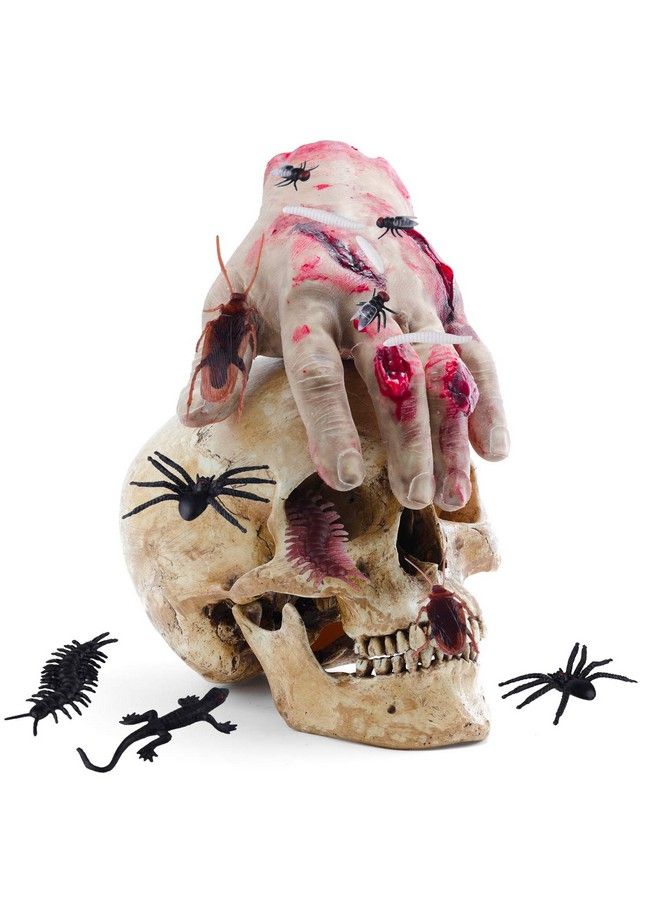 ASTARON 210 قطعة من ألعاب الخدع والمزاح البلاستيكية الواقعية على شكل حشرات وصراصير وعناكب ومئويات وعقارب لحفلات الهالوين وديكورات يوم الكذب - Image 5