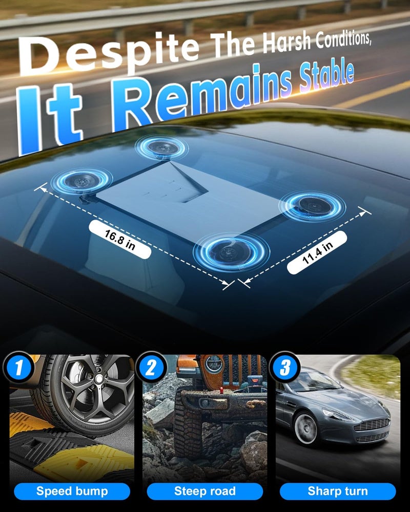 Maraiss Starlink Mini Suction Cup Mount, Universal Starlink Mini Accessories with Strong Vacuum Suction, Secure Mounting Kit for Car Windows Sunroofs RVs Boats Road Trips, Easy to Install and Remove - Image 2
