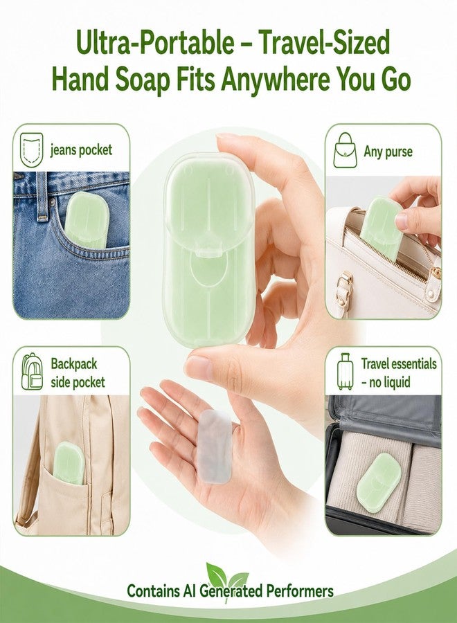 RAQEHO 600 Paper Soap Sheets for Travel - 12packs Travel Size Foaming Hand Soap Sheets Refills with 1 Portable Box for Hand Washing Disposable Scented Mini Flakes Traveling Camping Hiking Essentials - Image 5