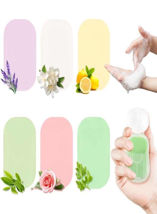 RAQEHO 600 Paper Soap Sheets for Travel - 12packs Travel Size Foaming Hand Soap Sheets Refills with 1 Portable Box for Hand Washing Disposable Scented Mini Flakes Traveling Camping Hiking Essentials - Image 1