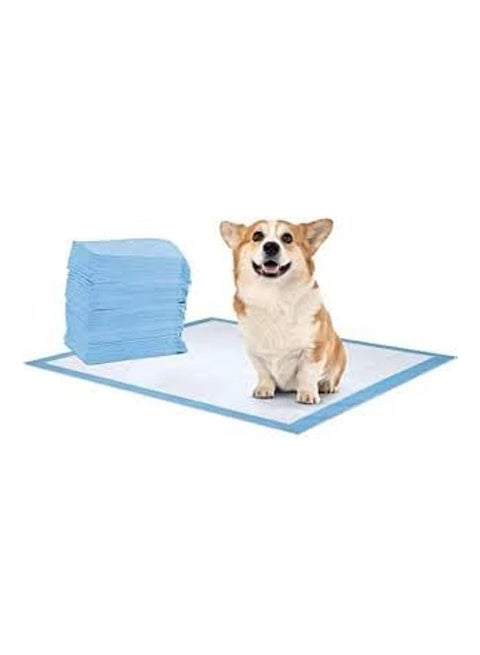 وسادات تبول للحيوانات الأليفة فائقة الامتصاص للكلاب مع تقنية قفل الرطوبة المقاومة للتسرب 50 قطعة - 90 × 60 سم